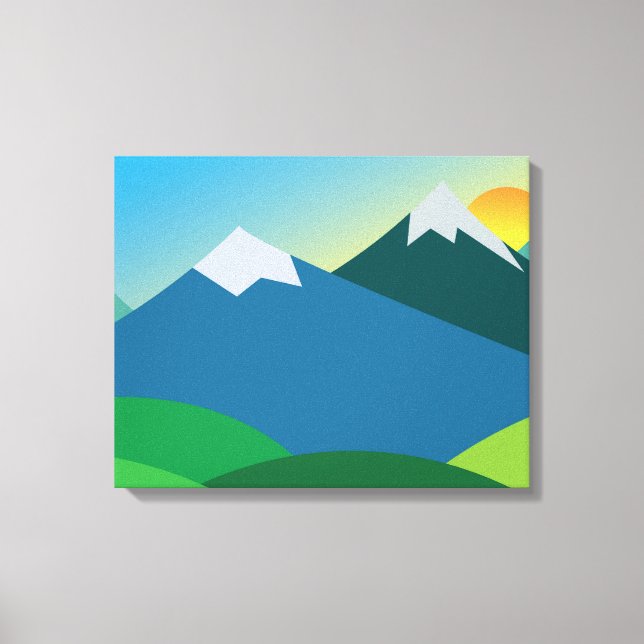 Mountain Landscape design Canvas Print (Front)