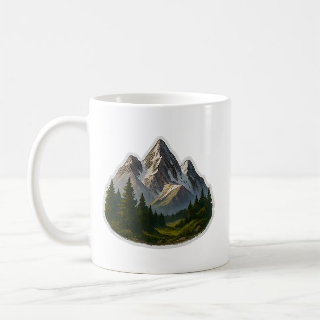 Mountain Landscape Design Coffee Mug (Left)