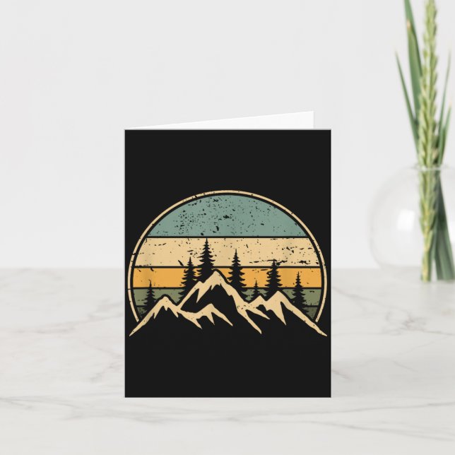 Mountain Landscape Forest Trees Nature Wildlife Card (Front)
