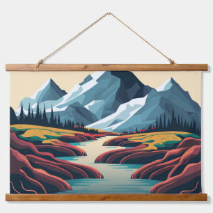 Mountain landscape Hanging Tapestry