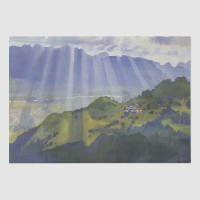 Mountain Landscape in Switzerland (Serebriakova) Tissue Paper (Front)