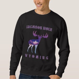 Mountain Landscape Inside A Moose Jackson Hole Wyo Sweatshirt