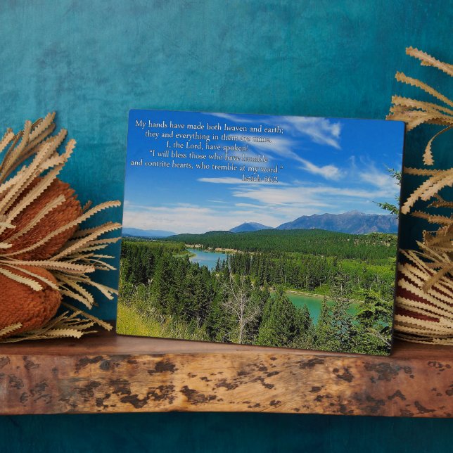 Mountain Landscape Inspirational Plaque (Side)