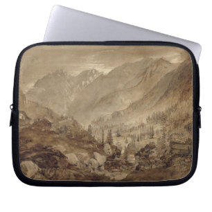 Mountain Landscape, Macugnaga, 1845 (pen & brown i Laptop Sleeve