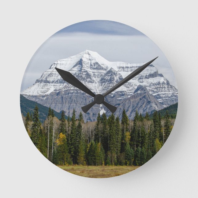Mountain Landscape, Mount Robson Round Clock (Front)