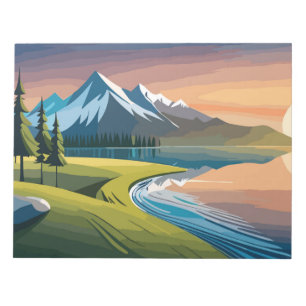 Mountain landscape notepad