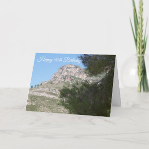 Mountain Landscape Personalised 90th Birthday Card
