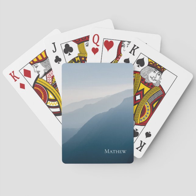 Mountain Landscape Personalised Playing Cards (Back)