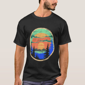 Mountain Landscape Reflection Forest Trees Outdoor T-Shirt