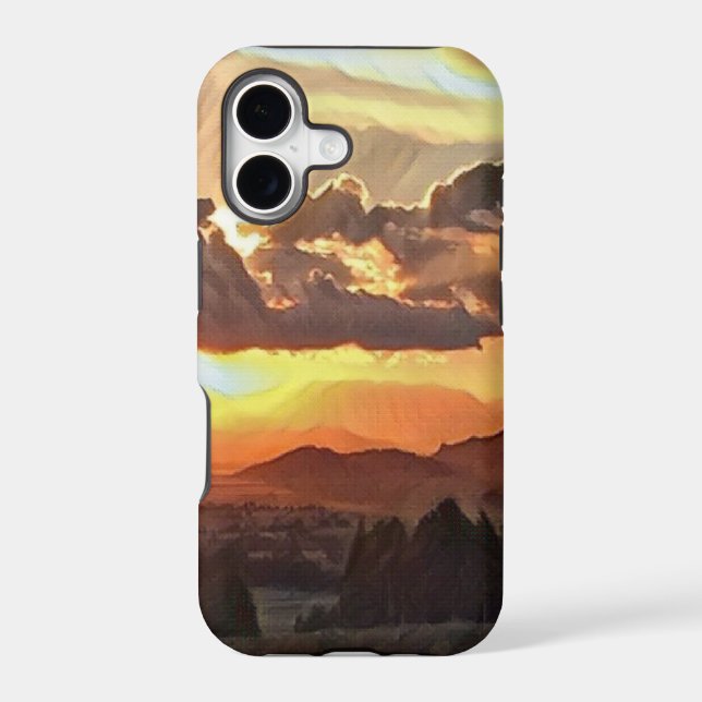 Mountain Landscape Sunset Phone Case (Back)
