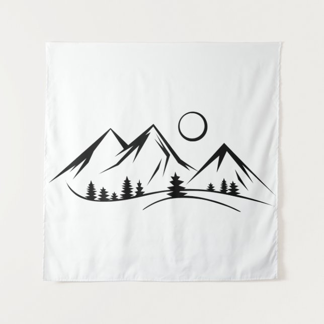 Mountain landscape tapestry (Front)