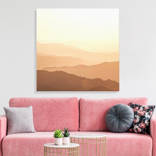 Mountain Landscape Wall Art – Serene Nature (Insitu(LivingRoom))