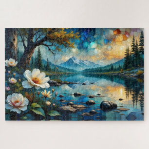 Mountain Landscape Water Reflection Jigsaw Puzzle