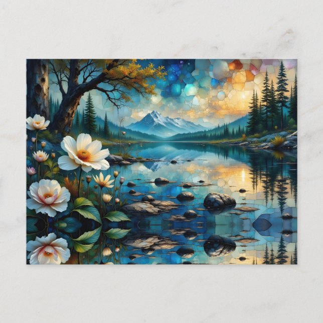 Mountain Landscape Water Reflection Postcard (Front)