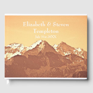 Mountain Landscape Wedding Guest Book