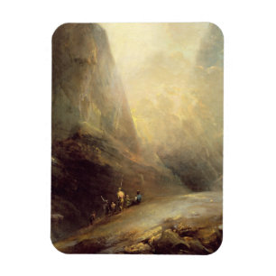 Mountain Landscape with Banditti, c.1780 (oil on c Magnet