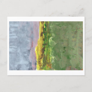 Mountain landscape with purple sky #1 postcard