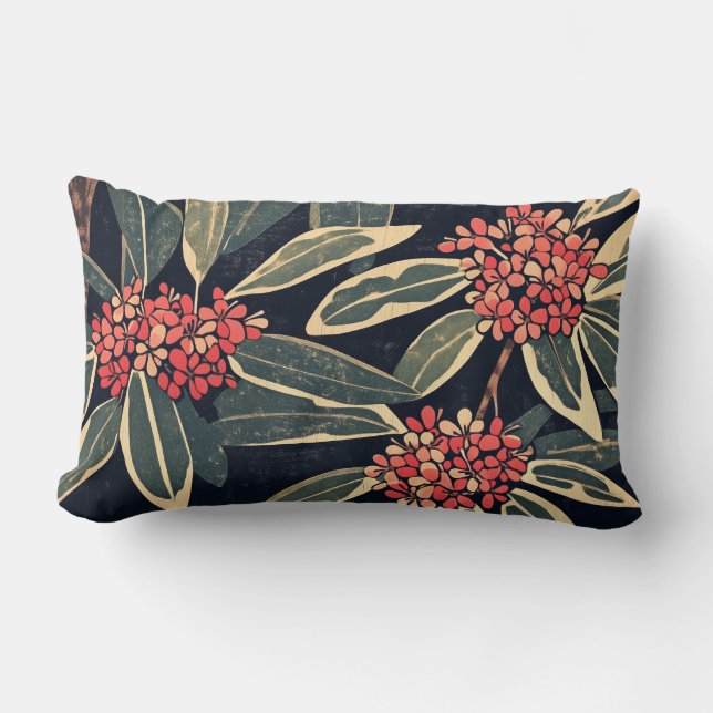 Mountain Laurel Throw Pillow (Front)