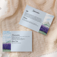 Mountain Lavender Wedding Information 