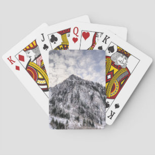 Mountain Lifts Snowy View Playing Cards