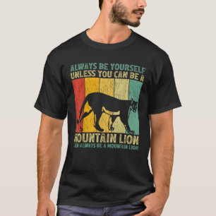Mountain Lion Animal Lover Vintage Retro Mountain T-Shirt