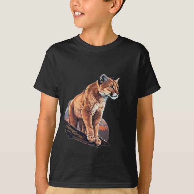 Mountain Lion-Big Cat T-Shirt (Front)