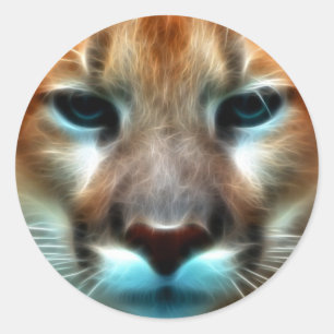Mountain Lion Classic Round Sticker