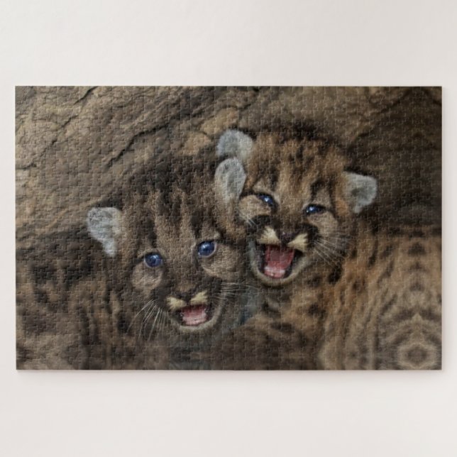 Mountain Lion Cubs Jigsaw Puzzle (Horizontal)