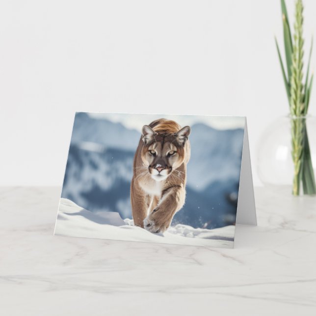 Mountain Lion Greeting Card (Front)