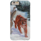 Mountain lion in snow