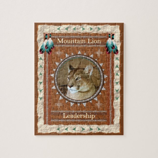 Mountain Lion  -Leadership- Jigsaw Puzzle w/ Box (Vertical)