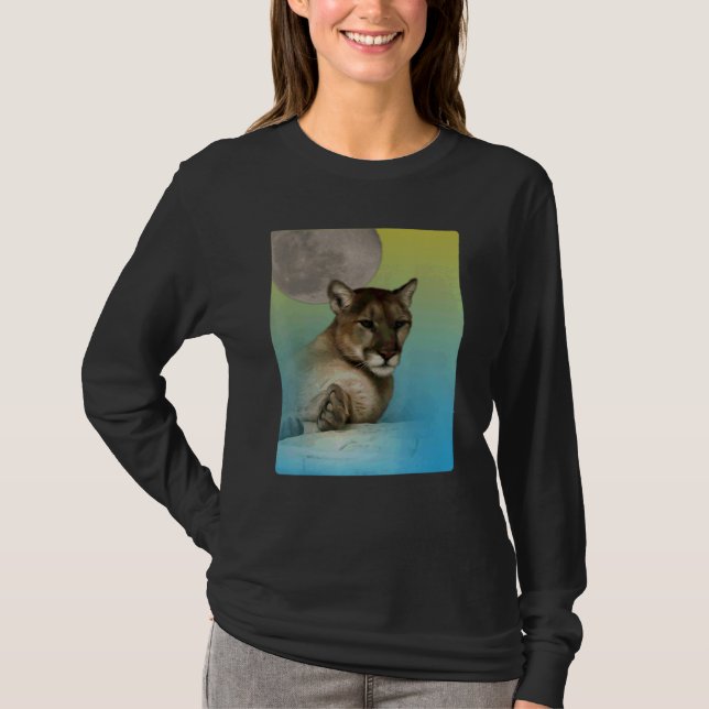 Mountain Lion Moon Light T-Shirt (Front)