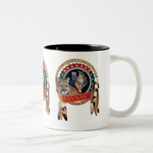 Mountain lion of Texas Two-Tone Coffee Mug