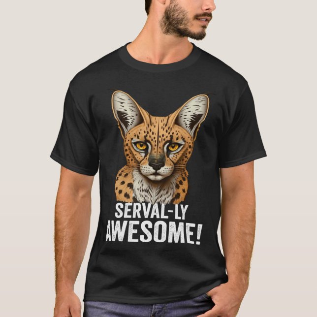 Mountain Lion Ohio Wild Cat Amiry Serval Cat T-Shirt (Front)