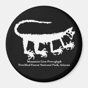 Mountain Lion Petroglyph Magnet