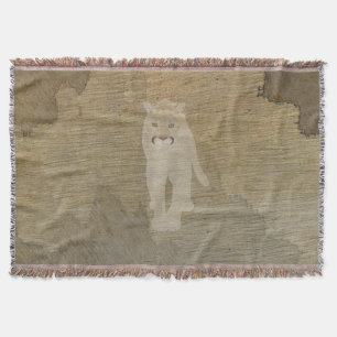 Mountain Lion Throw Blanket