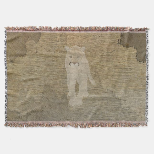 Mountain Lion Throw Blanket (Front)