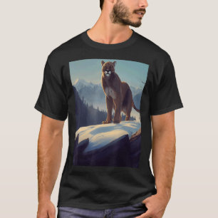 Mountain Lion Wild Animal Panther Cougar Design T-Shirt