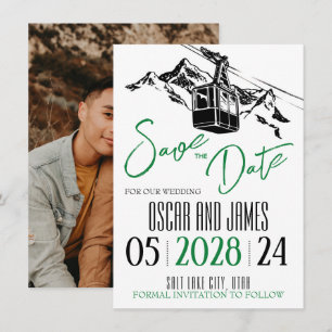 Mountain Love Green Save The Date