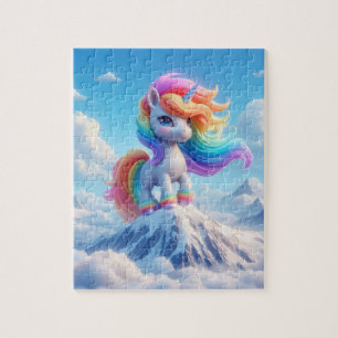 Mountain Magic Rainbow Unicorn Jigsaw Puzzle
