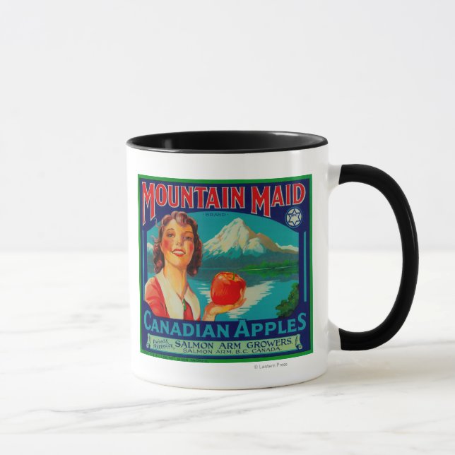 Mountain Maid Apple LabelCanada Mug (Right)