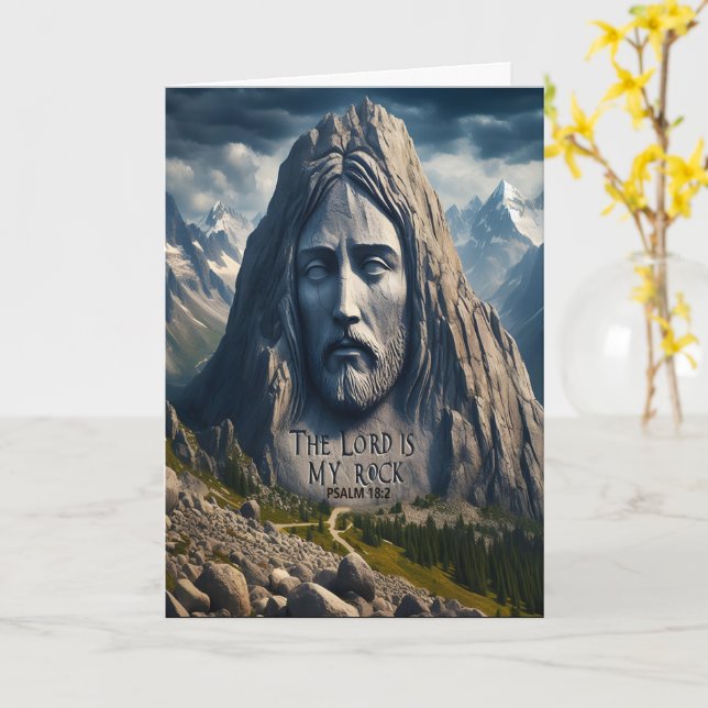  Mountain Majesty The Lord Is My Rock Card (Yellow Flower)