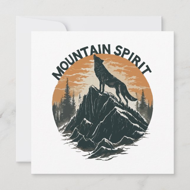 Mountain Majesty Wolf Howling on the Peak (Front)