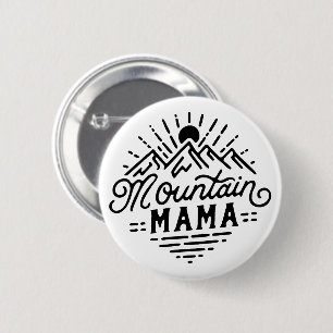 Mountain mama 6 cm round badge
