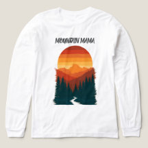 Mountain Mama Retro Sunset Forest Graphic