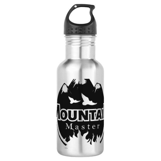 Mountain master, personalised hiker/biker  532 ml water bottle (Front)