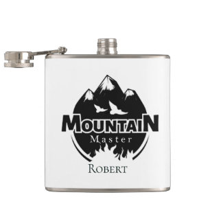 Mountain master, personalised hiker/biker hip flask