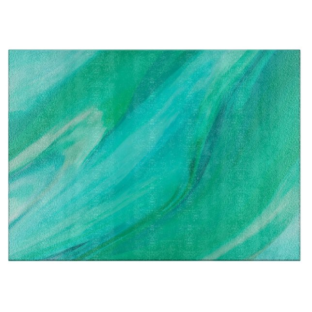 Mountain Meadow Green Abstract Cutting Board (Front)