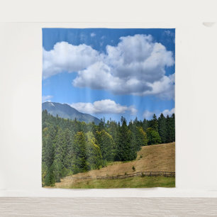Mountain Meadow Landscape - Wild Nature Romania Tapestry
