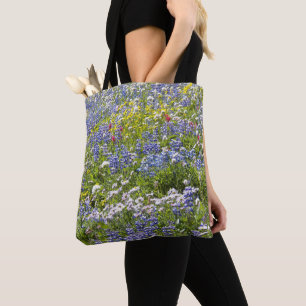 Mountain Meadow Wildflowers Floral Tote Bag